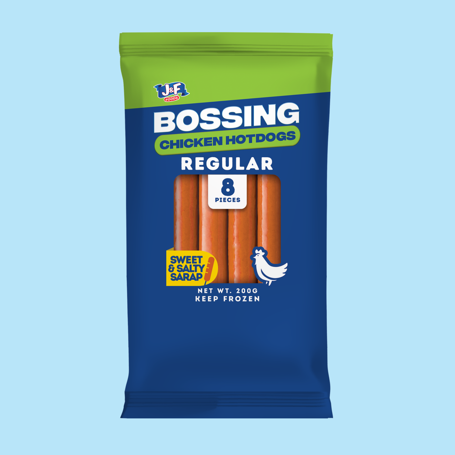 Bossing Chicken Hotdog Regular - J&F Foods