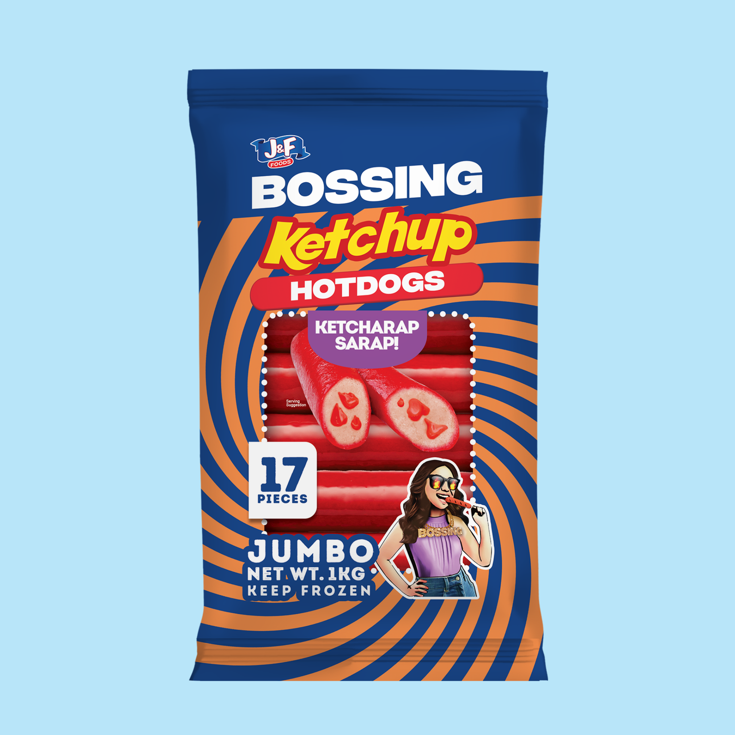Bossing Ketchup Hotdogs Jumbo - J&F Foods