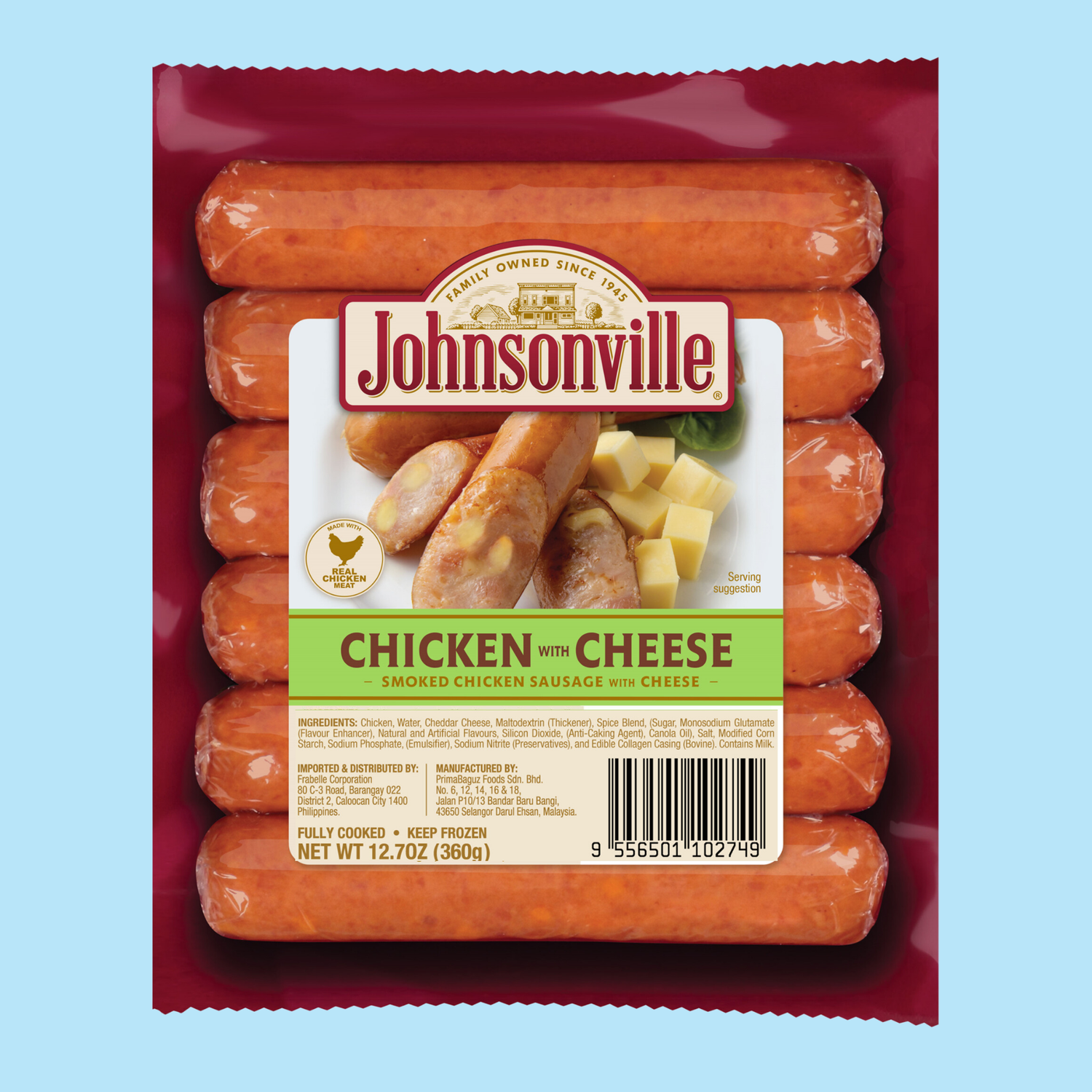 Johnsonville Smoked Chicken Sausage with Cheese - J&F Foods