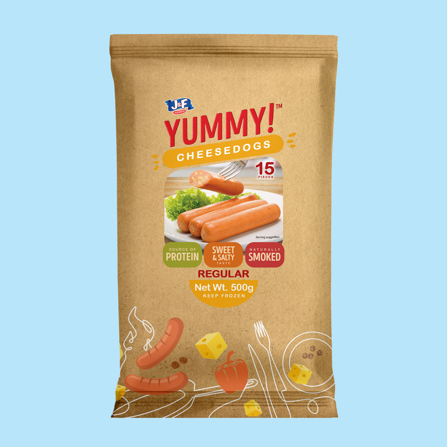 Yummy! Cheesedogs Regular - J&F Foods