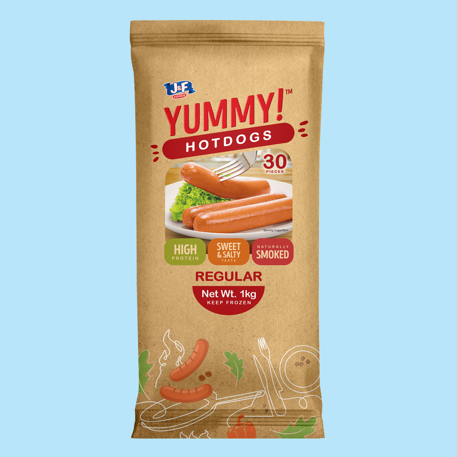Yummy! Hotdogs Regular - J&F Foods