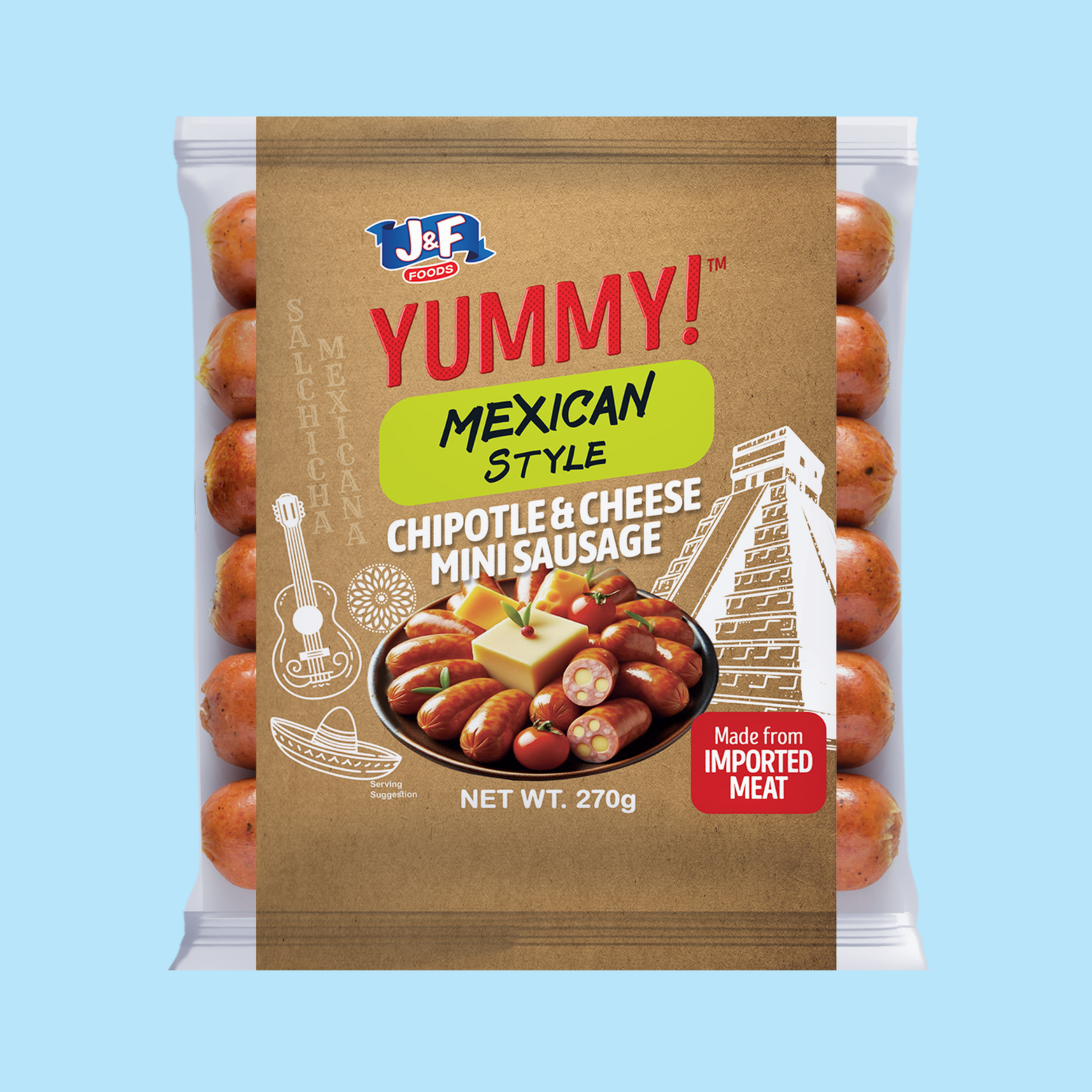 Yummy! Mexican Style Mini Sausage - J&F Foods
