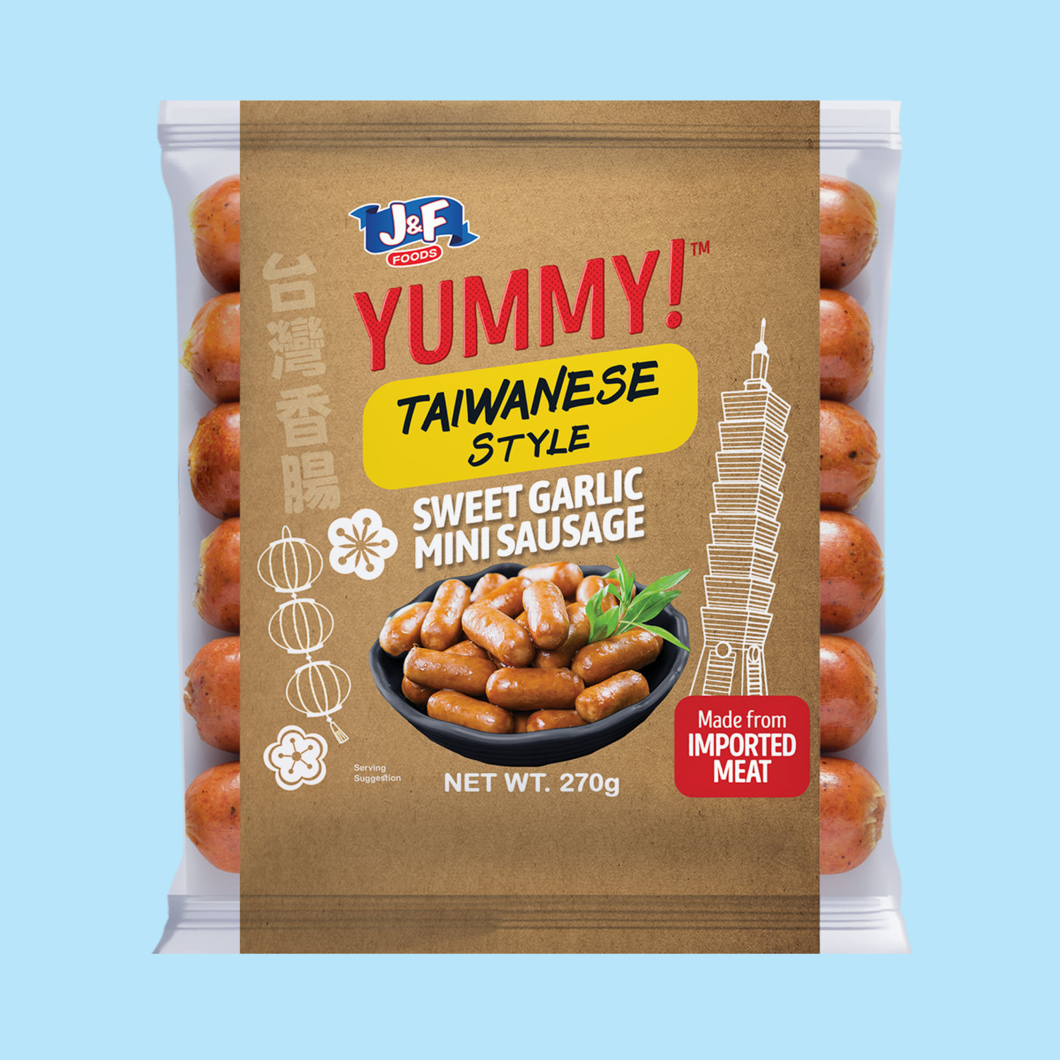 Yummy! Taiwanese Style Mini Sausage - J&F Foods